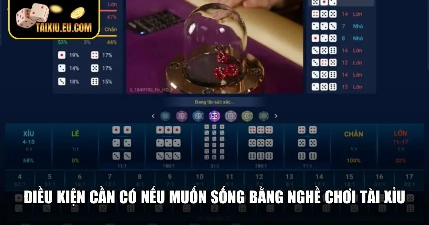 Điều kiện để kiếm sống bằng nghề chơi tài xỉu